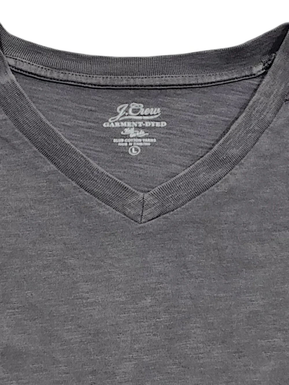 J.Crew Dark Gray V-Neck Tee Men's L